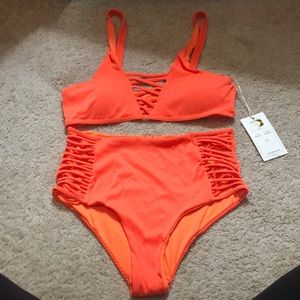 Tangerine Highwaist bikini